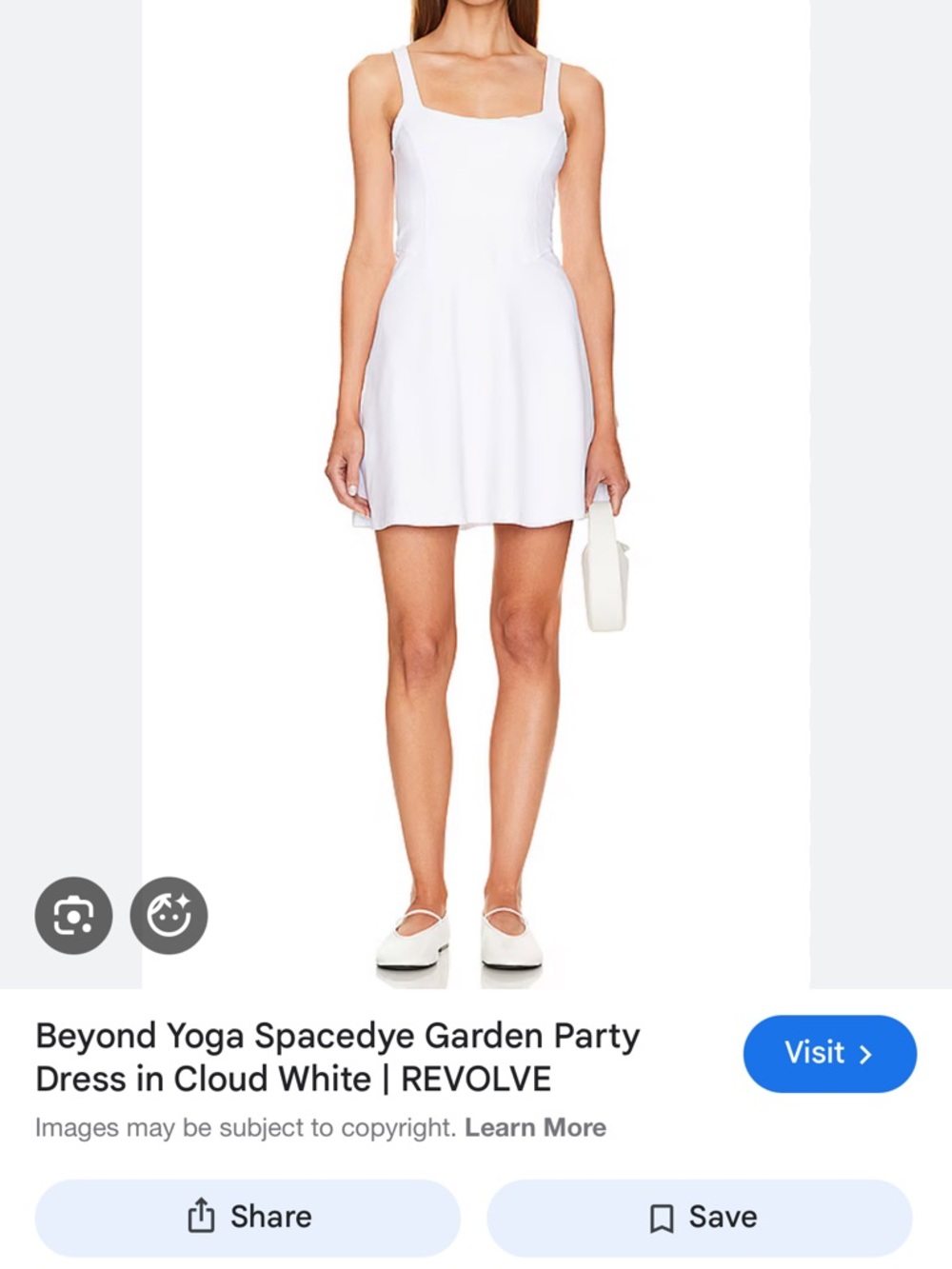 Beyond Yoga White Square-Neck Mini Dress